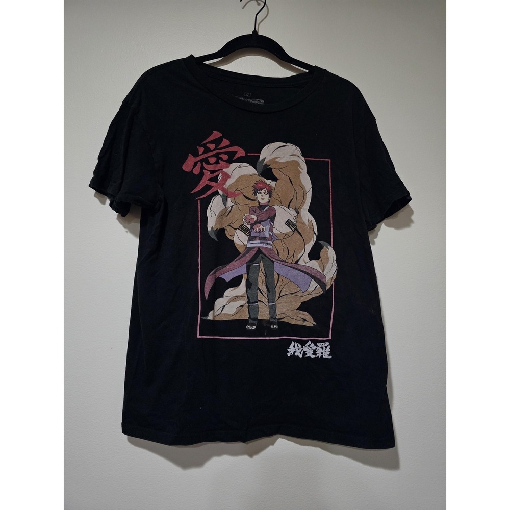 Naruto Shippuden Gaara Shirt Mens Medium Black Graphic T-Shirt Ripple Junction
